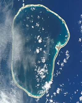 Satellietbeeld van Kauehi.