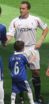 Davies lining up for Bolton Wanderers in 2008