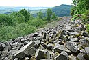 Remains of stone ramparts on the Kleiner Gleichberg