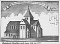 Kościół na rysunku w 1729 r.