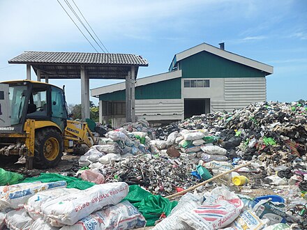 Piles of trash including large amounts of plastic at an incinerator in Ko Tao, Thailand. Well regulated incinerators reduce harmful toxins released during the burning process, but not all plastic is burned in proper facilities.
