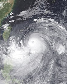 Typhoon Lekima rapidly intensifying to a Category 4 typhoon while approaching China on August 7 Lekima 2019-08-07 1700Z.jpg