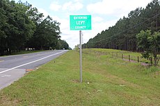 Levy County line, US129SB.JPG