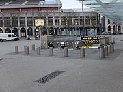 Accès au Métro Gare Lille-Flandres sur la place des Buisses