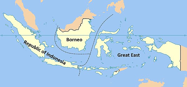 The form of the federal United States of Indonesia agreed at Linggadjati