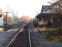 Old Littleton Depot, taken to match a hundred-year-old postcard