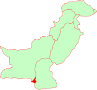 Položaj Karachija na karti Pakistana