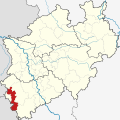 Lage der Städteregion Aachen in Nordrhein-Westfalen