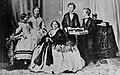 רוברטו, אימו, אחיו אנריקו, ושתי אחיותיו, מרגריטה ואליצ'ה, בשנת 1865