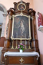 Autel secondaire avec tableau de Saint-Sébastien (XVIIIe)