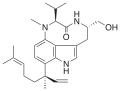 Structure moléculaire de la lyngbiatoxine