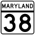 Marcador de la ruta 38 de Maryland