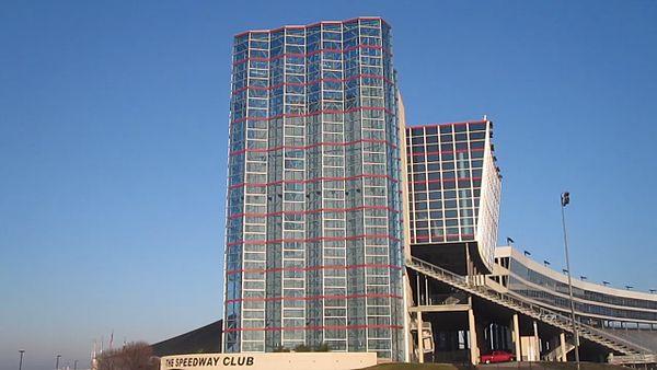 The Speedway Club at the speedway. The members-only club was inspired by the one at the Charlotte Motor Speedway, and opened in 1999.