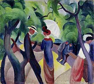 <i>Promenade</i> (Macke) Painting by August Macke