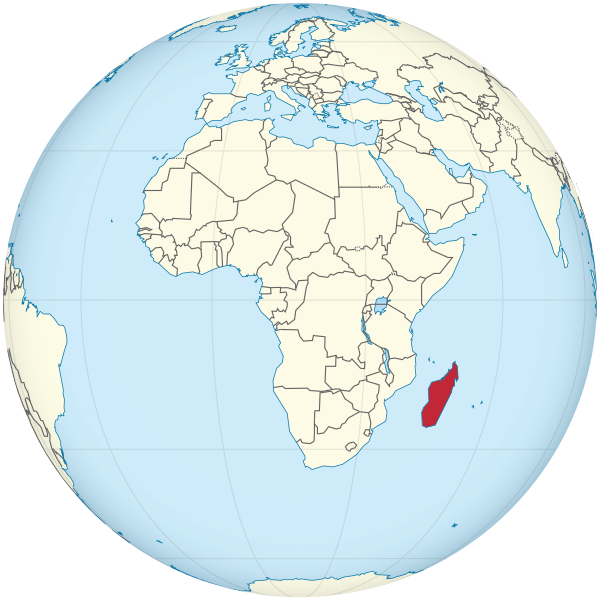 Madagascar on the globe (Africa centered).svg