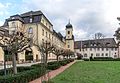 Das ehemalige Malteserschloss Heitersheim, jetzt im Besitz des Ordens der barmherzigen Schwestern vom Hl. Vinzenz von Paul Fruchtspeicher und Kirche