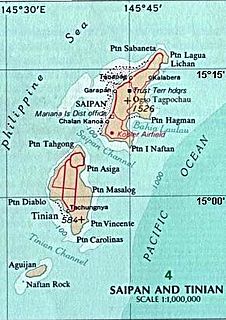 Tinian island in the United States of America