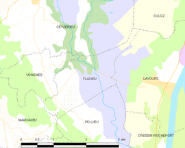 Mapa obce Flaxieu