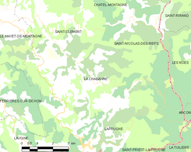 Mapa obce La Chabanne