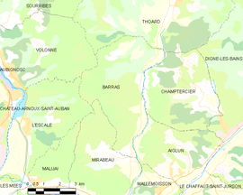 Mapa obce Barras