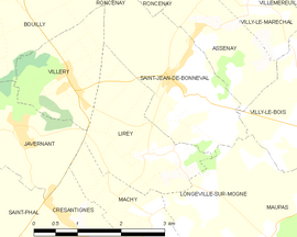 Mapa obce Lirey