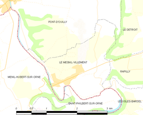 Poziția localității Le Mesnil-Villement
