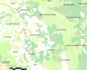 Poziția localității Bourdeaux