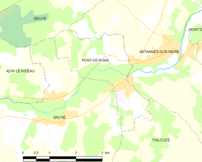 Poziția localității Pont-de-Ruan