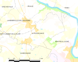 Mapa obce Le Plessis-Macé