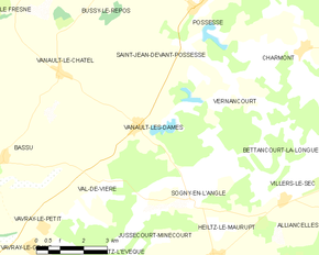 Poziția localității Vanault-les-Dames