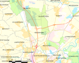 Mapa obce Vendenheim