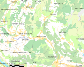 Mapa obce Saint-Jeoire