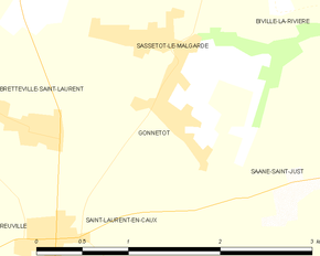 Poziția localității Gonnetot