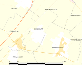 Mapa obce Biencourt
