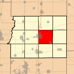 موقعیت ناحیه بنتون، شهرستان فرانکلین، ایلینوی در نقشه