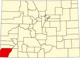 Locatie van Montezuma County in Colorado