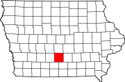 Map of Iowa highlighting Warren County.svg