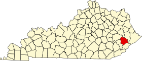 Knott County, Knott County sijainti