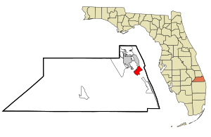 Martin County Florida Incorporated and Unincorporated areas Port Salerno Highlighted.svg