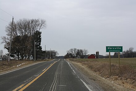 The sign for Marxville Marxville Wisconsin Sign.jpg