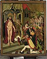 Mikołaj Obilman - Legnica polyptych - left wing internal - lower panel - obverse, Adoration of the Magi, reverse, Ecce Homo - Śr.94-3 - National Museum in Warsaw.jpg