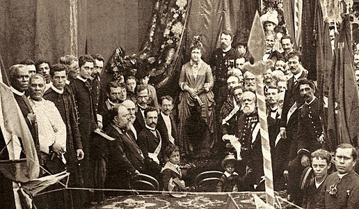 Missa campal realitzada en 1888 en acció de gràcies per l'abolició de l'esclavitud al Brasil (Princesa Isabel al centre)