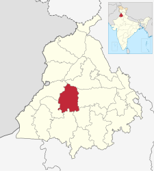 Distretto di Moga – Mappa