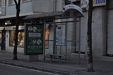 Español: Mollet del Vallès: Parada de autobús de Jaume I en sentido Barcelona. Català: Mollet del Vallès: Parada d'autobús de Jaume I en sentit Barcelona.