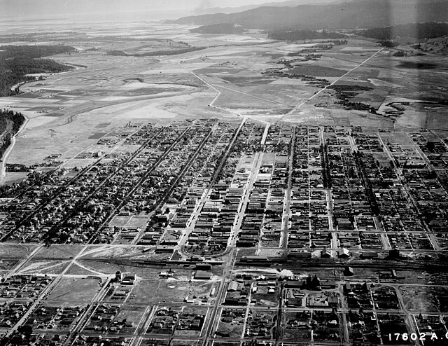 Aerial view of Kalispell, 1925