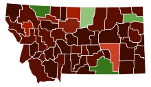 Map of counties in Montana by racial plurality, per the 2020 U.S. census
Legend
Non-Hispanic White
.mw-parser-output .legend{page-break-inside:avoid;break-inside:avoid-column}.mw-parser-output .legend-color{display:inline-block;min-width:1.25em;height:1.25em;line-height:1.25;margin:1px 0;text-align:center;border:1px solid black;background-color:transparent;color:black}.mw-parser-output .legend-text{}
50-60%
60-70%
70-80%
80-90%
90%+
Native American
50-60%
60-70%
70-80% Montana counties by race.svg