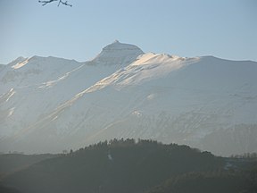 Berge innerhalb des Nationalparks im Winter