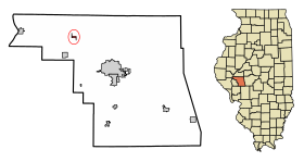 Morgan County Illinois Incorporated and Unincorporated areas Concord Highlighted.svg