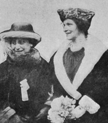 Mrs. Sydney M. Cone, conference secretary (left); Lady Nancy Astor, guest speaker (right) Mrs. Sydney M. Cone and Lady Nancy Astor.png