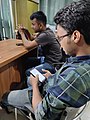 "Muhammad_Yahya_contributing_–_Bangla_Wikipedia_edit-a-thon_at_Bishwo_Shahitto_Kendro,_June_2022_(2).jpg" by User:ANKAN